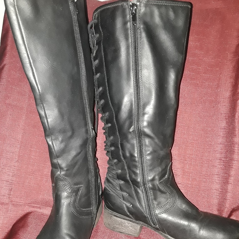 Steve  Madden Faux Leather Boots,  5